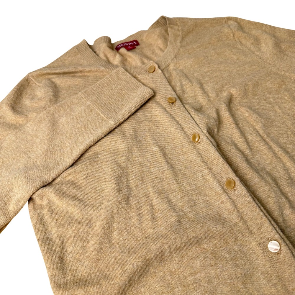 Merona Classic Cardigan Sweater Womens Medium Tan Capsule Wardrobe Cottagecore